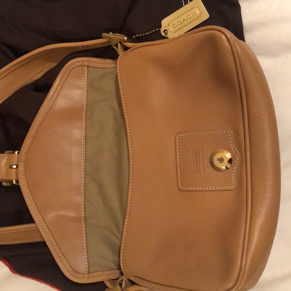 Tan Leather Coach Purse - Picture 3 of 4